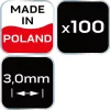 NEO TOOLS Hézagoló-, fugakereszt körmerevítéssel 3,0mm, 100db 61-116