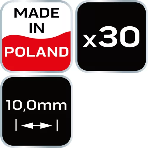 NEO TOOLS Hézagoló-, fugakereszt T 10,0mm, 30db 61-118