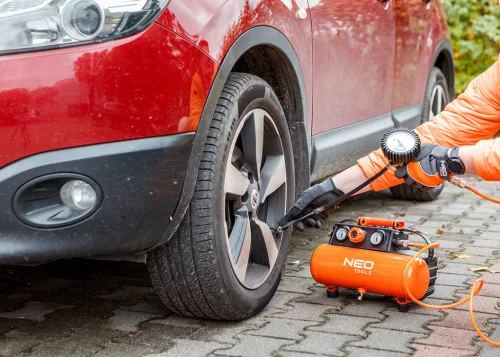 NEO TOOLS Akkus kompresszor Energy+, 18V, 8bar/3.8L 3 év garanciával 04-620