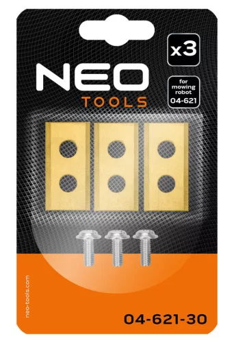 NEO TOOLS Fűnyírókés készlet 04-621 robotfűnyíróhoz, 3db/cs 04-621-30