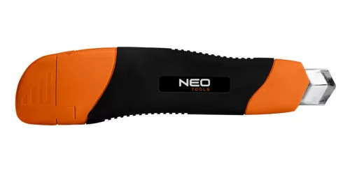NEO TOOLS Törhető pengés kés 18mm, fém vezetősín, tekerős 63-014