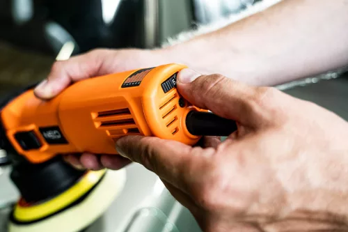 NEO TOOLS Polírozógép excenteres 710W, 125mm, 2000-4600/perc 3 év garanciával 04-700