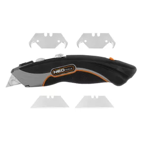   NEO TOOLS Trapézpengés kés, fémházas  6db kampós és trapéz pengével 63-700
