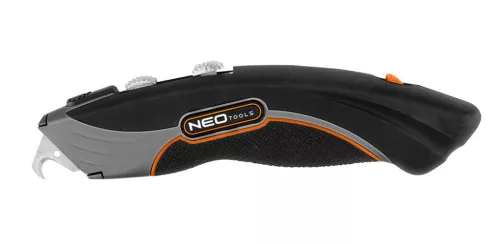 NEO TOOLS Trapézpengés kés, fémházas  6db kampós és trapéz pengével 63-700