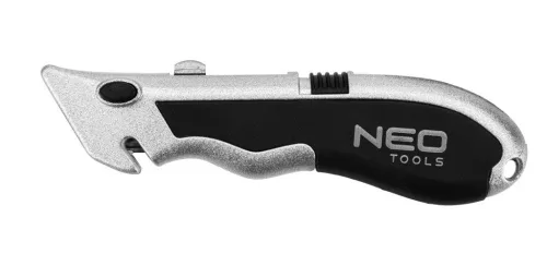 NEO TOOLS Trapézpengés kés, mini, alu ház, 4penge, Rendelési egység: 30db 63-703