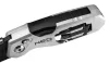 NEO TOOLS Trapézpengés kés, összecsukható, alu házas, 1+3 penge, 2 db csavarhúzóbittel 63-705