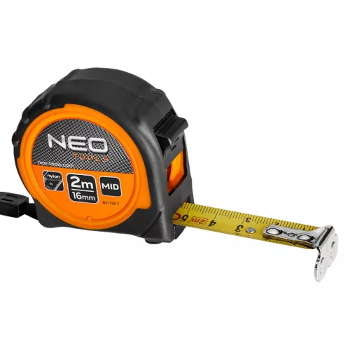 NEO TOOLS Mérőszalag 2m / 16mm, mágneses, dupla fékes 67-112-1