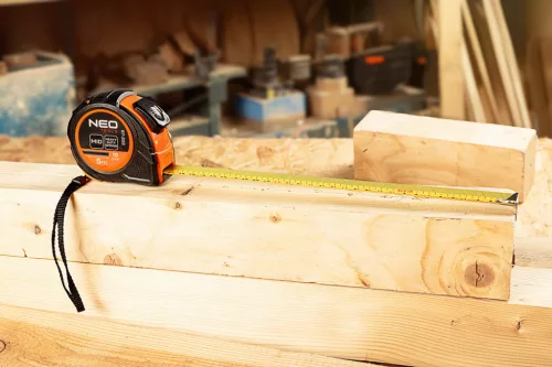 NEO TOOLS Mérőszalag 5 m/19 mm, acél, autostop+ rögzítő 67-222