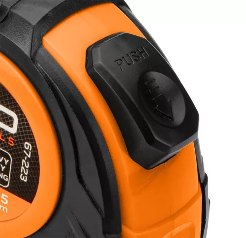 NEO TOOLS Mérőszalag 5 m/25 mm, acél, autostop + rögzítő 67-223