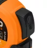 NEO TOOLS Mérőszalag, 5m/19mm, erősített rugós, acél, fekete szalag fehér nagyított skálával, mágneses, autostop+rögzítő 67-242