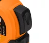 NEO TOOLS Mérőszalag, 5m/25mm, erősített rugós, acél, fekete szalag fehér nagyított skálával, mágneses, autostop+rögzítő 67-243