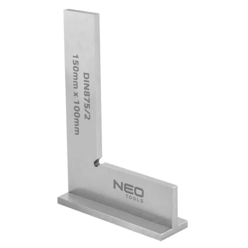 NEO TOOLS Precíziós talpas derékszög, DIN875/2, 150x100mm 72-032