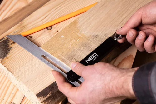 NEO TOOLS Állítható derékszög és szögmásoló, rozsdamentes 72-109