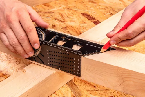 NEO TOOLS Jelölő sablon 3D, derékszög, vonalzó, szögmérő, alumíniumötvözet 72-115