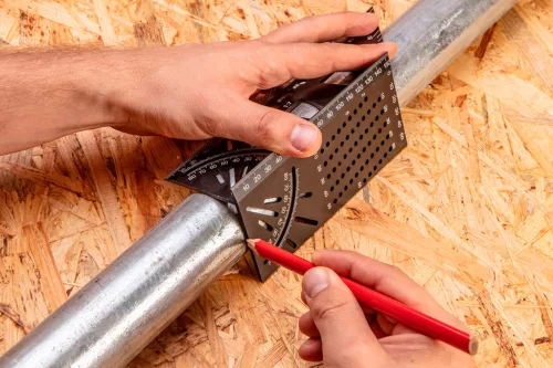 NEO TOOLS Jelölő sablon 3D, derékszög, vonalzó, szögmérő, alumíniumötvözet 72-115