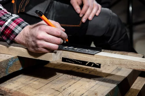 NEO TOOLS Jelölő sablon 3D, derékszög, vonalzó, szögmérő, alumíniumötvözet 72-115
