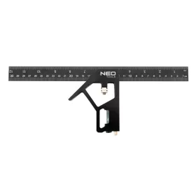  NEO TOOLS Profi szögmérő, derékszög és vonalzó, festett-alu 30cm 72-127
