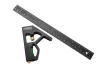 NEO TOOLS Profi szögmérő, derékszög és vonalzó, festett-alu 30cm 72-127