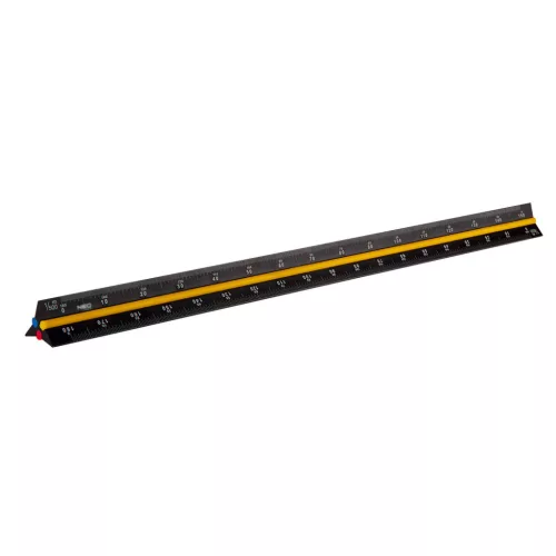 NEO TOOLS Műszaki vonalzó, 3 élű, 30cm, alumínium 72-205