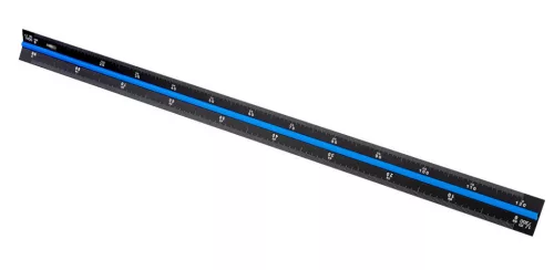 NEO TOOLS Műszaki vonalzó, 3 élű, 30cm, alumínium 72-205