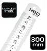 NEO TOOLS Acél vonalzó 30cm rozsdamentes 72-213