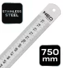 NEO TOOLS Acél vonalzó 75cm rozsdamentes 72-217