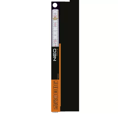 NEO TOOLS FAMÉRCE 1M FEHÉR-SÁRGA, collstok 74-010