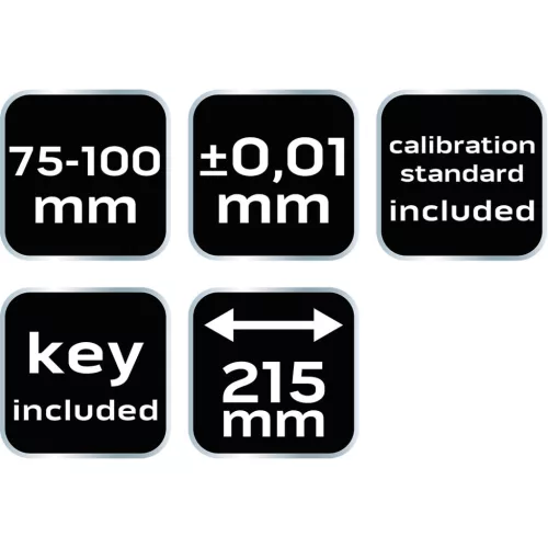 NEO TOOLS Mikrométer, műanyag tokban, 75-100mm 75-023