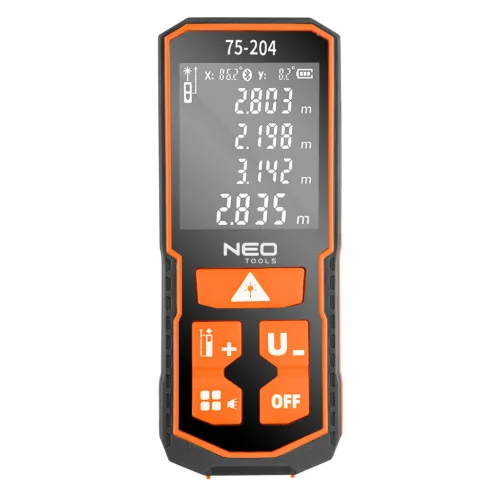 NEO TOOLS Lézeres távolságmérő, hatótáv: 60 m, IP54, fröccsenő víz védelem 2 év garanciával 75-204