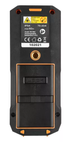 NEO TOOLS Lézeres távolságmérő, hatótáv: 60 m, IP54, fröccsenő víz védelem 2 év garanciával 75-204