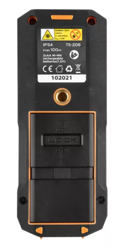 NEO TOOLS Lézeres távolságmérő, hatótáv: 100 m, IP54, fröccsenő víz védelem 2 év garanciával 75-206