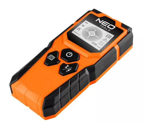 NEO TOOLS Faldetektor, 3az1-ben, fém, fa, feszültség 2 év garanciával 75-250