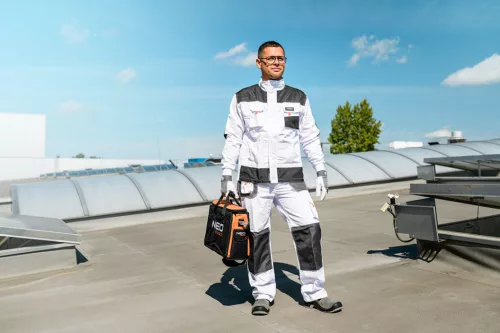 NEO TOOLS Fehér Munkavédelmi kabát, HD, XL/56 81-110-XL