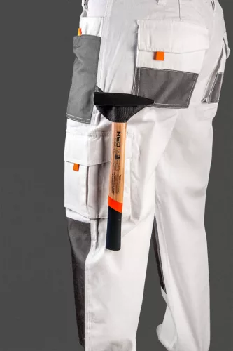 NEO TOOLS Fehér Munkásnadrág, HD, M/50 81-120-M