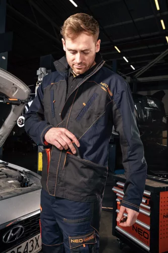 NEO TOOLS Munkadzseki, Garage, 100% pamut szakadásmentes szövet, 210g/m2, XXXL 81-207-XXXL