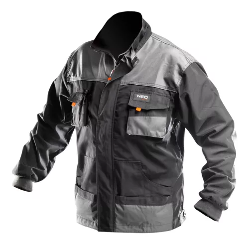 NEO TOOLS Munkavédelmi kabát, HD, XXL/58 65% poliészter, 35% pamut, 267g/m2, vékony fényvisszaverő csíkok 81-210-XXL