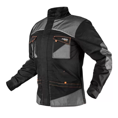 NEO TOOLS Karcsúsított(Slim fit) Munkavédelmi kabát, HD,, 60% pamut, 37% polyester, 3% elastane, 285 g/m2, L 81-218-L