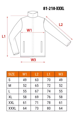 NEO TOOLS Karcsúsított(Slim fit) Munkavédelmi kabát, HD,, 60% pamut, 37% polyester, 3% elastane, 285 g/m2, XXXL 81-218-XXXL