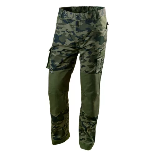 NEO TOOLS Terepmintás Munkásnadrág,CAMO, 60% pamut, 40% polyester, 255 g/m2, XS 81-221-XS