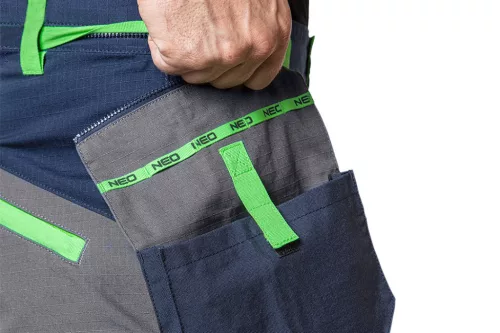 NEO TOOLS Munkásnadrág PREMIUM, 100% pamut, hasadásgátló szövet, S 81-227-S