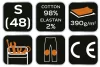 NEO TOOLS Farmer Munkásnadrág, DENIM, 98% pamut, térdvédő betét zsebbel, gombos oldalzsebekkel, 255 g/m2, S 81-228-S