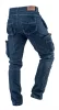 NEO TOOLS Farmer Munkásnadrág, DENIM, cipzáros oldalzsebekkel, 98% pamut, 410 g/m2, M 81-229-M