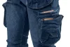 NEO TOOLS Farmer Munkásnadrág, DENIM, cipzáros oldalzsebekkel, 98% pamut, 410 g/m2, M 81-229-M