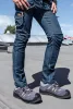 NEO TOOLS Farmer Munkásnadrág, DENIM, cipzáros oldalzsebekkel, 98% pamut, 410 g/m2, XL 81-229-XL