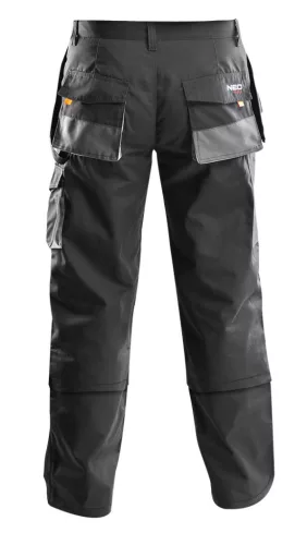 NEO TOOLS Munkásnadrág, HD, XXL/58 65% poliészter, 35% pamut, 267g/m2, térdprotektor zseb, térd alatt lezippzározha, XXL 81-230-XXL