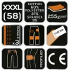 NEO TOOLS Terepmintás Munkásnadrág,, CAMO, CAMO URBAN, 60% pamut, 37% poliészter, 3% elasztán, XXXL 81-232-XXXL