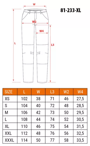 NEO TOOLS Farmer Munkásnadrág, DENIM, fekete, cipzáros oldalzsebekkel, 98% pamut, 410 g/m2, XL 81-233-XL