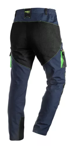 NEO TOOLS Munkanadrág, Motosynteza, 100% pamut, szakadásmentes szövet, 3soros varrat, térdprotektor zseb, XXXL 81-235-XXXL