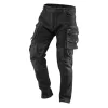 NEO TOOLS Farmer Munkásnadrág, DENIM, fekete, 98% pamut, térdvédő zseb, gombos oldalzsebek, 255 g/m2, M 81-236-M