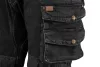 NEO TOOLS Farmer Munkásnadrág, DENIM, fekete, 98% pamut, térdvédő zseb, gombos oldalzsebek, 255 g/m2, XXXL 81-236-XXXL